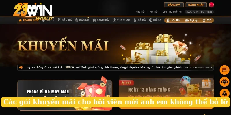 Các gói khuyến mãi cho hội viên mới anh em không thể bỏ lỡ