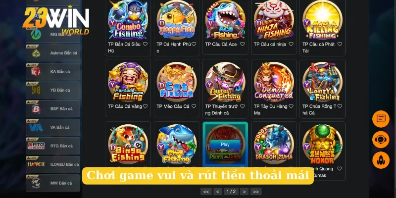 Chơi game vui và rút tiền thoải mái
