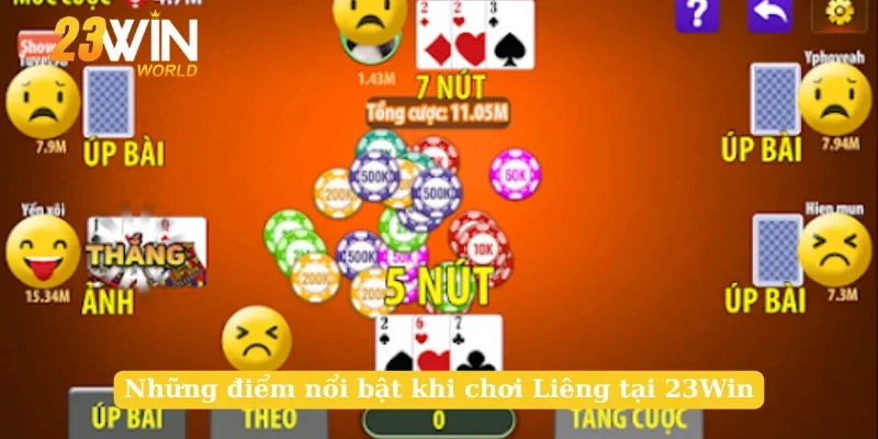 Những điểm nổi bật khi chơi Liêng tại 23Win